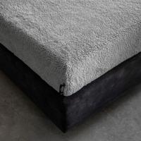Hoeslaken Teddy - Topper - 140x200cm - Licht Grijs - Fresh And Co - Dekbed-Discounter.nl