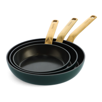 One Five Pine Green set 3-delige met matgouden handgrepen One Five Pine Green set 3-delige met matgouden handgrepen