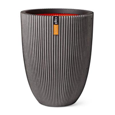 Vaas elegant Groove H58 cm antraciet - Capi europe