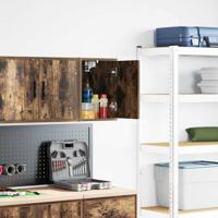 VidaXL Garagewandkast bewerkt hout gerookt eiken