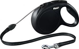 flexi Rollijn New Classic Cord Leash, zwart, Maat: M 8m