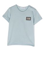 Dolce & Gabbana Kids t-shirt à plaque logo - Bleu - thumbnail