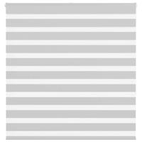 VidaXL Zebra rolgordijn 140x150 cm stofbreedte 135,9 cm lichtgrijs