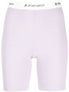 Sporty & Rich short à taille logo - Violet