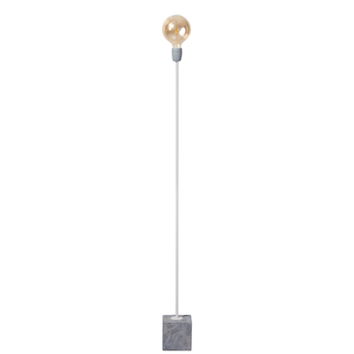 Concrete wit straight vloerlamp