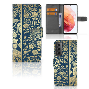 Samsung Galaxy S21 Hoesje Beige Flowers