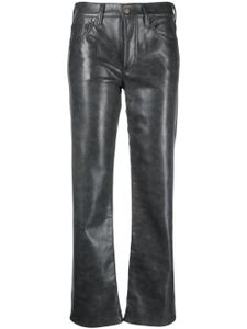 AGOLDE pantalon en cuir Sloane à coupe droite - Gris