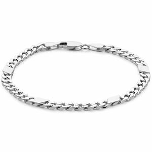 Armband Gourmetschakel 6 zijdes-geslepen 5,1 mm 21 cm