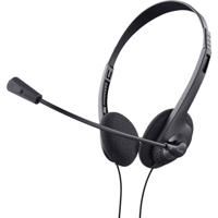 Trust Kopfhörer Headset Schwarz On Ear headset Computer Kabel Zwart