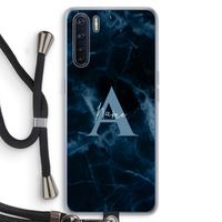 Midnight Marble: Oppo A91 Transparant Hoesje met koord