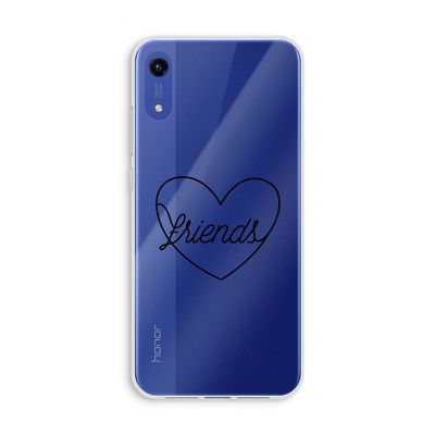 Friends heart black: Honor Play 8A Transparant Hoesje