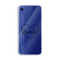Friends heart black: Honor Play 8A Transparant Hoesje