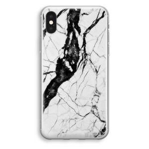 Witte marmer 2: iPhone XS Transparant Hoesje