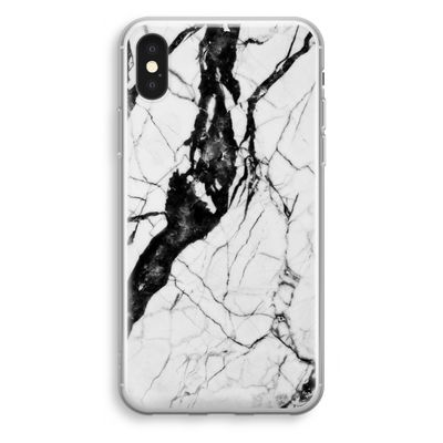 Witte marmer 2: iPhone XS Transparant Hoesje