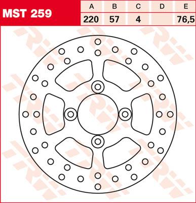 TRW Remschijf, remschijven voor de moto, MST259