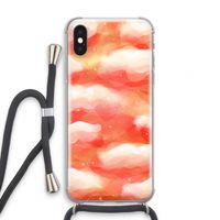 Lichte Wolken: iPhone XS Transparant Hoesje met koord