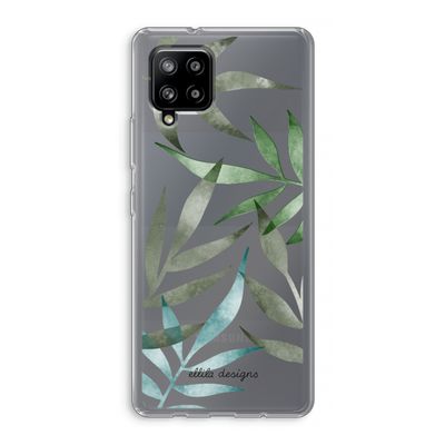 Tropical watercolor leaves: Samsung Galaxy A42 5G Transparant Hoesje