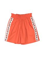 Kenzo Kids short en coton à fleurs - Orange