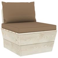 VidaXL Palletkussens 2 st oxford stof taupe