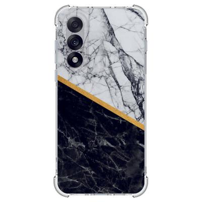 TPU Telefoonhoesje OnePlus Nord 5 - Marble White Black schokabsorberende backcover