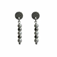 Flow Jewels Oorringen Diaz Parel Zilver Flow Jewels Oorringen Diaz Parel Zilver