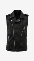 Leren gilet met knopen Leren gilet met knopen