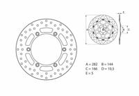 BREMBO Serie Oro remschijf, remschijven voor de moto, vast 68B407G4