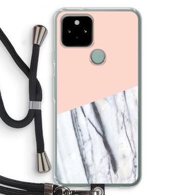 A touch of peach: Pixel 5 Transparant Hoesje met koord