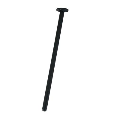 Stalen schuine meubelpoot grijs rond 1,6 cm en hoogte 38 cm