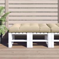VidaXL Palletkussen 120x80x12 cm stof beige