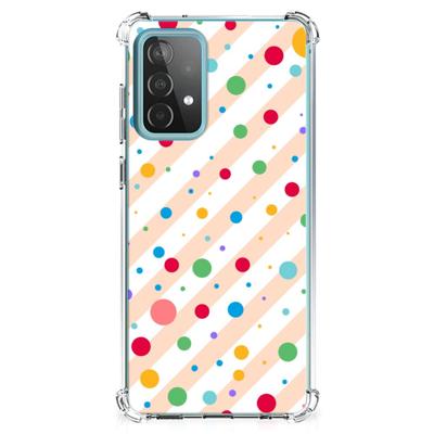 Samsung Galaxy A52 4G/5G Doorzichtige Silicone Hoesje Dots Samsung Galaxy A52 4G/5G Doorzichtige Silicone Hoesje Dots