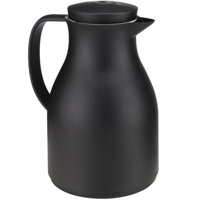 Isoleerkan - zwart - met drukknop - 1 liter - Koffiekan - thermoskan - warmhoud kan Isoleerkan - zwart - met drukknop - 1 liter - Koffiekan - thermoskan - warmhoud kan