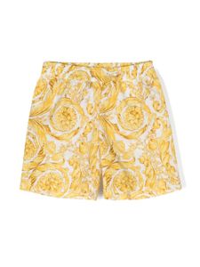 Versace Kids short à imprimé baroque - Blanc