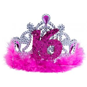 Tiara sweet 16 - roze - haarband - kroon - 16 jaar - 16e verjaardag