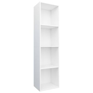 vidaXL Boekenkast/tv-meubel 36x30x143 cm bewerkt hout wit