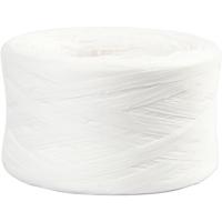 Creativ Company Papier raffia garen, b: 7-8 mm, wit, 100 m/ 1 rol