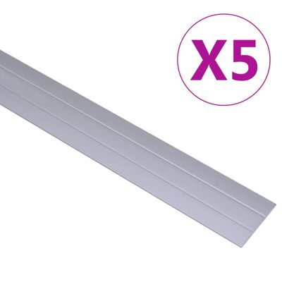 vidaXL Vloerprofielen 5 st 90 cm aluminium zilverkleurig