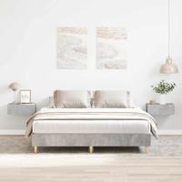 Bedframe zonder matras 140x200 cm spaanplaat betongrijs