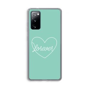 Forever heart pastel: Samsung Galaxy S20 FE / S20 FE 5G Transparant Hoesje