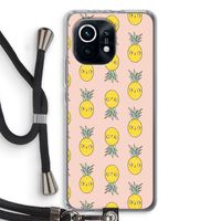 Ananas: Xiaomi Mi 11 Transparant Hoesje met koord