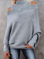 Half Turtleneck Casual Knitted Sweater - thumbnail