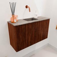 Toiletmeubel Mondiaz Joya Dlux | 70 cm | Meubelkleur Ruby | Faye wastafel Oza Wasbak Midden | Zonder kraangat(en) Toiletmeubel Mondiaz Joya Dlux | 70 cm | Meubelkleur Ruby | Faye wastafel Oza Wasbak Midden | Zonder kraangat(en)
