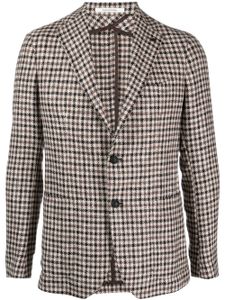 Tagliatore blazer boutonné à motif pied-de-poule - Marron