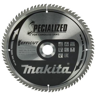 Makita Afkortzaagblad voor Hout | Efficut | Ø 260mm Asgat 30mm 80T - B-67290