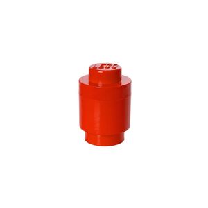 LEGO - Set van 2 - Opbergbox Brick 1 Rond, Rood - LEGO