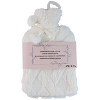 Warmwaterkruik - wit - 1,75L - fluffy pluche hoes - bedkruik - kruik - kruik met hoes Warmwaterkruik - wit - 1,75L - fluffy pluche hoes - bedkruik - kruik - kruik met hoes