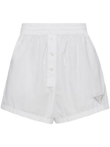 Prada short à logo imprimé - Blanc