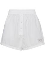 Prada short à logo imprimé - Blanc