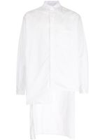 Yohji Yamamoto chemise asymétrique à manches longues - Blanc