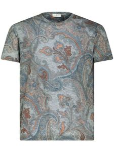 ETRO t-shirt Lyocell à motif cachemire - Bleu